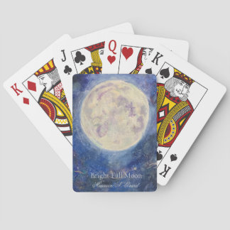 Ljust fullmånehimmel natt Maureen Girard Casinokort