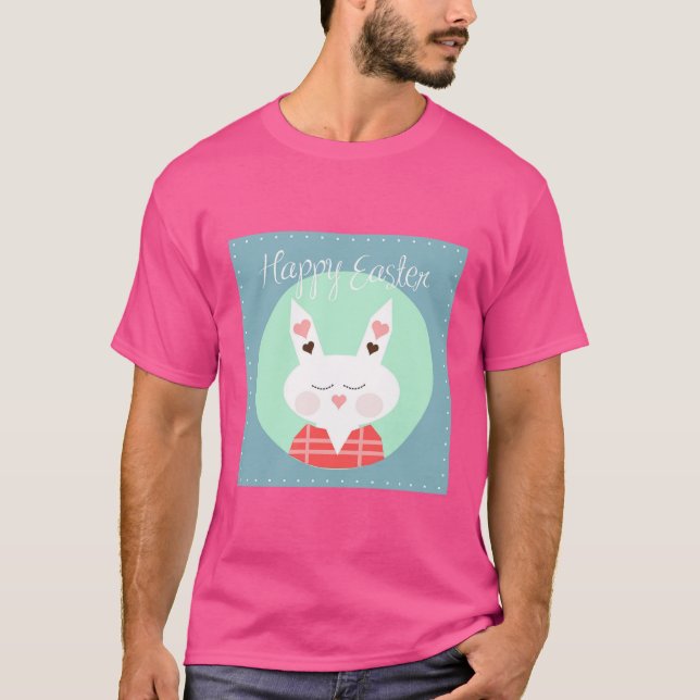 Ljust “Glad” tryckt T-shirt – Sprid Positivitet (Framsida)
