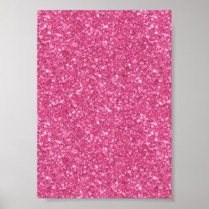 Ljust godis fint rosa glittermönster poster