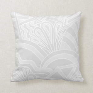 Ljust - grå art décostildesign kudde