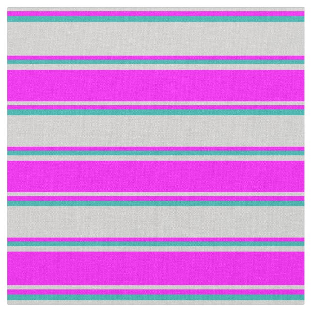 Ljust Grått-, Fuchsia- och Light Sea Grönt-Färgad Tyg (Närbild)
