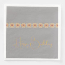 Ljust Grått med Blommigt centrerat