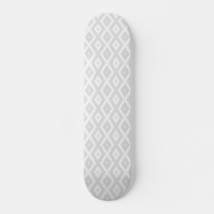Ljust grått och vit diamant mönster mini skateboard bräda 18,5 cm