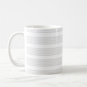 Ljust grått och vitt fem rand mönster kaffemugg