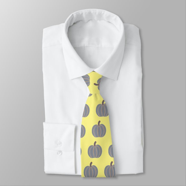 Ljust Grått Pumpor med Orange, på Gult Ties Slips (Bunden)