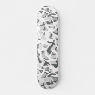 Ljust Grått Spots Abstrakt, observerad mönster Mini Skateboard Bräda 18,5 Cm