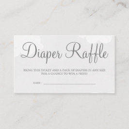 Ljust Grått Starry Himmel Diaper Raffle Card Bilje Tilläggskort