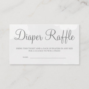 Ljust Grått Starry Himmel Diaper Raffle Card Bilje Tilläggskort