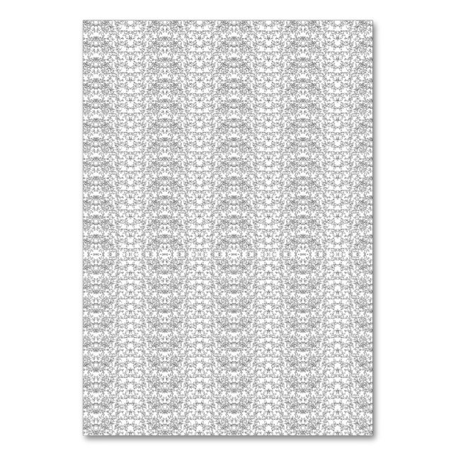 Ljust grått upprepat V-format mönster på en vit ba Bordsnummer (Framsidan)