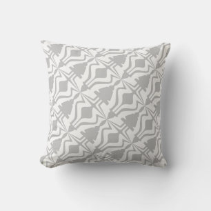 Ljust Grått White Diagonal Ljud Wave Small Tiles Kudde