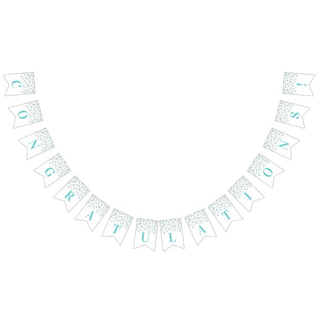 Ljust grattisbaner - blåttsilverkonfettiar vimplar (Alla)