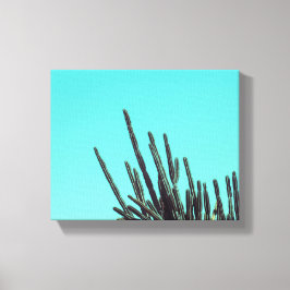 Ljust Grön Kaktus Sukkulenta Växter Minimalism Canvastryck