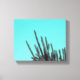 Ljust Grön Kaktus Sukkulenta Växter Minimalism Canvastryck