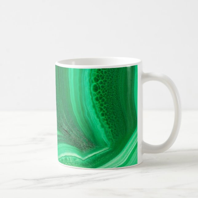 Ljust grön malakitmineral kaffemugg (Höger)