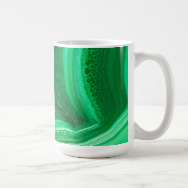 Ljust grön malakitmineral kaffemugg (Höger)