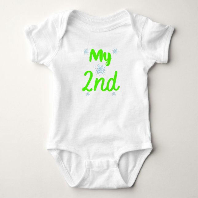 Ljust Grön Min 2:a Tvåårs Födelsedag T Shirt (Framsida)