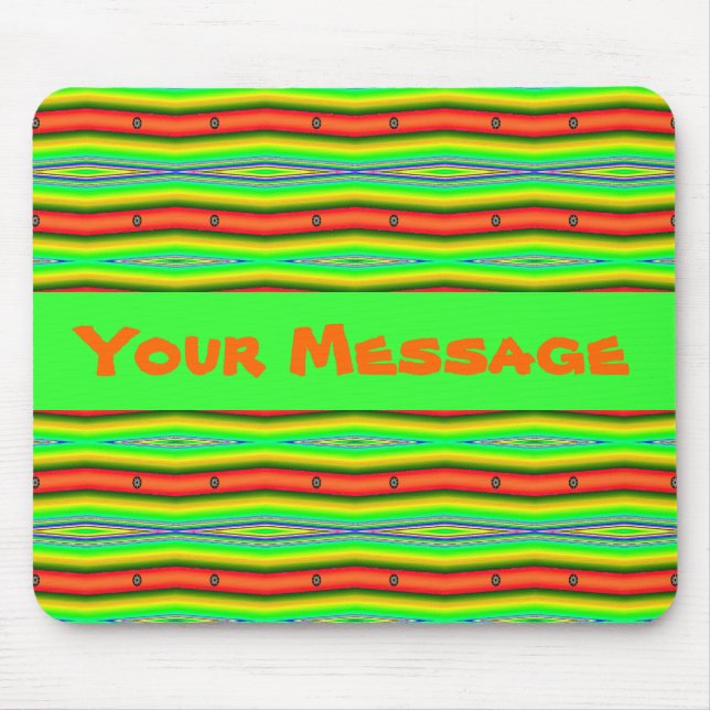 ljust - grön orange musmatta (Framsidan)