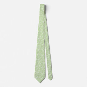 Ljust - grön Paisley blommönster Slips