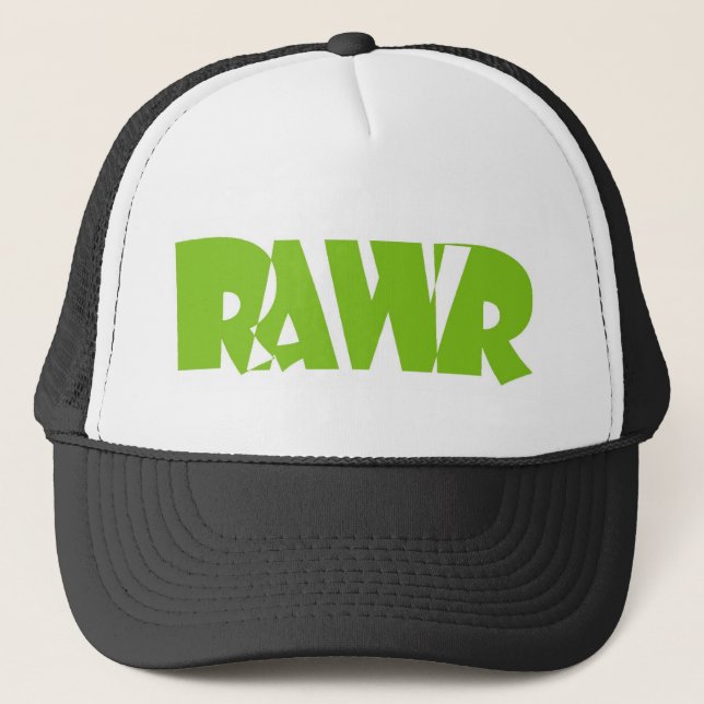 Ljust - grön Rawr hatt Truckerkeps (Framsida)