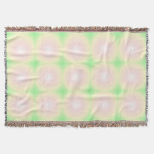 Ljust Grön Ros Vit 3D Optisk Gradient Mönster Filt