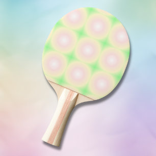 Ljust Grön Ros Vit 3D Optisk Gradient Mönster Pingisracket