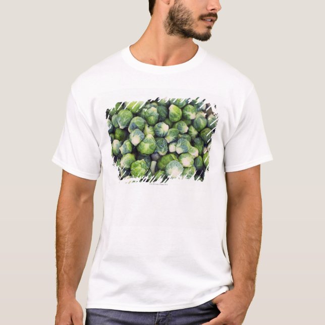 Ljust - gröna nya Bryssel groddar T-shirt (Framsida)