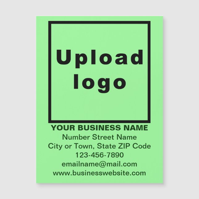 Ljust grönt 4,25-tums x 5,6-tums magnetAffärskort (Framsida)