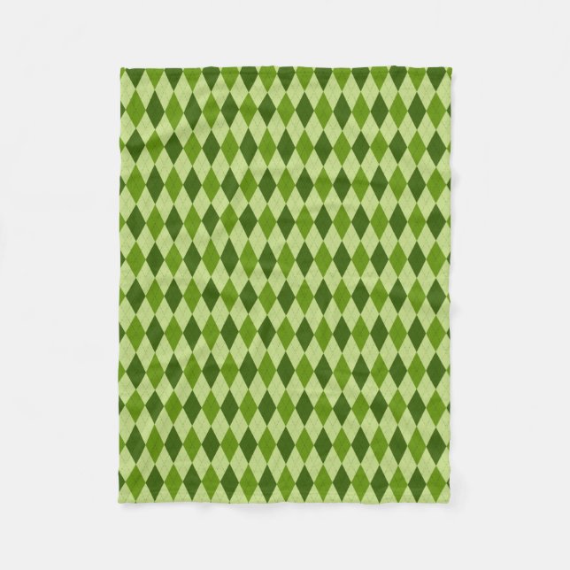 Ljust grönt Argyle Play Fleece Blanket (Framsidan)