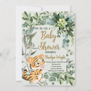 Ljust grönt babystövel i Unge från Tiger Watercolo Inbjudningar