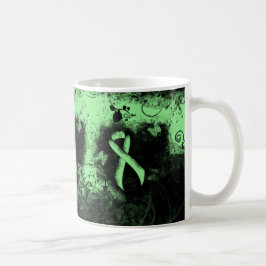 Ljust grönt band Grunge Heart Kaffemugg