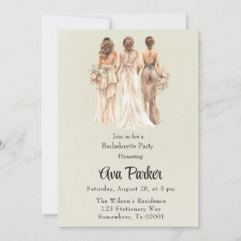 Ljust grönt Bridesmaids Bachelorette Party Inbjudningar