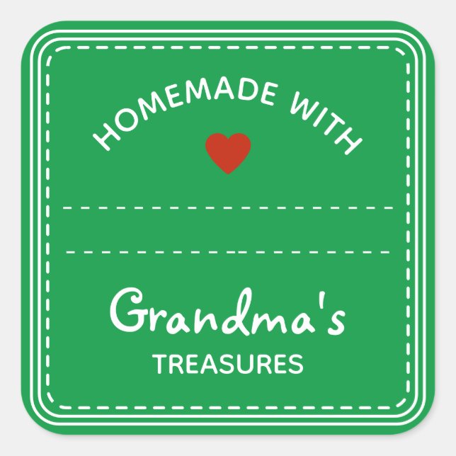 Ljust grönt Burk-lock etiketter tom textrutekarta (Framsida)