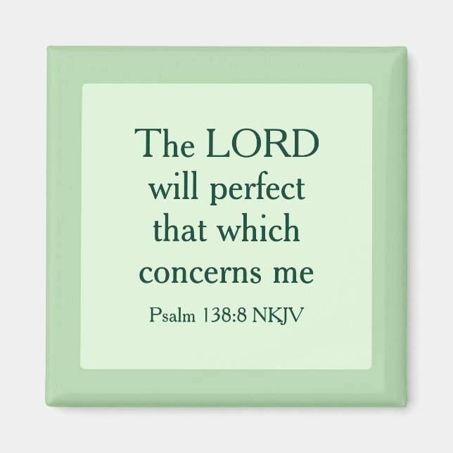 Ljust grönt Christian Faith Bible Verse Scripture Magnet (Framsidan)