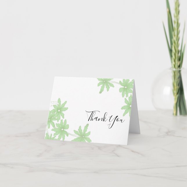 Ljust grönt Daisy Tackkort (Framsida)