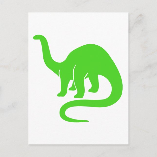 Ljust grönt Dinosauriekort Vykort (Framsida)