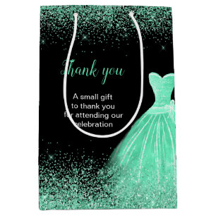 Ljust grönt Dress Faux Glitter Sweet 16 Birthday