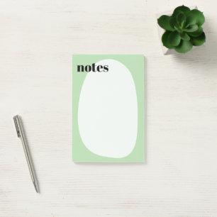 Ljust grönt fet minimalistisk Boho Post-it Block