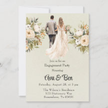 Ljust grönt Förlovningsfest för tegel och groom