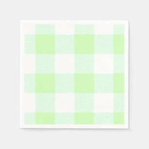 Ljust grönt Gingham Check Mönster Pappersservett