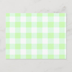 Ljust grönt Gingham Check Mönster Vykort