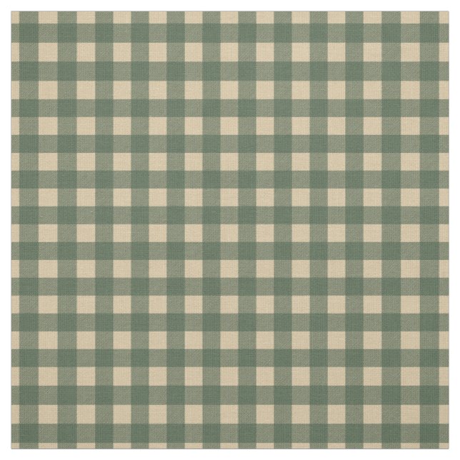 Ljust grönt Gingham Tyg (Provkarta)