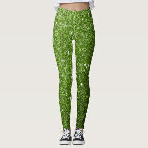 Ljust grönt grönfisksparkler i glitter leggings