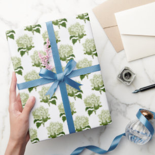 Ljust grönt Hydrangea Flower-Blommar Presentpapper