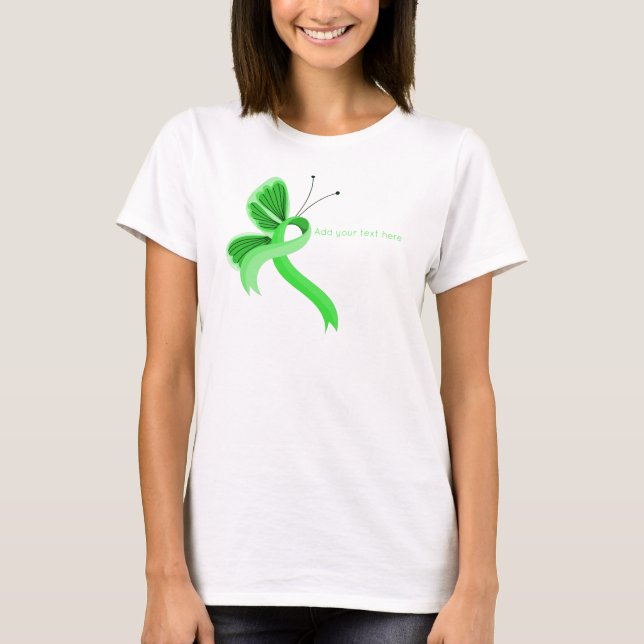 Ljust grönt information om fjäril t shirt (Framsida)