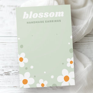 Ljust grönt jordgubbskort för blommar av jordgubba visitkort