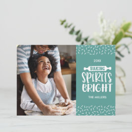 Ljust grönt jullager Sprit Bright Photo Julkort