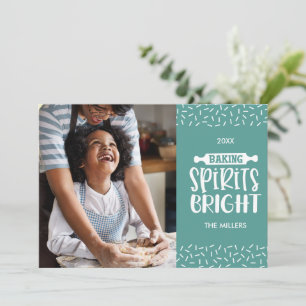 Ljust grönt jullager Sprit Bright Photo Julkort