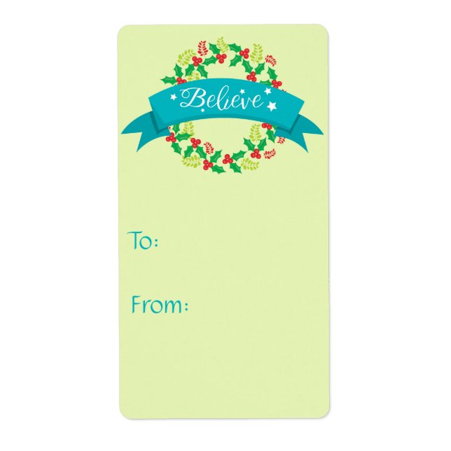 Ljust grönt julljul fraktsedel (Framsidan)