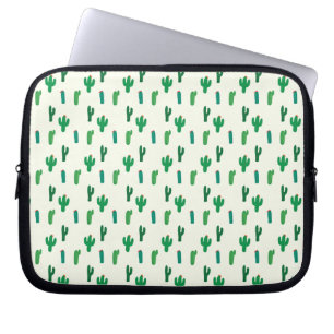 Ljust - grönt kaktusmönster laptop fodral