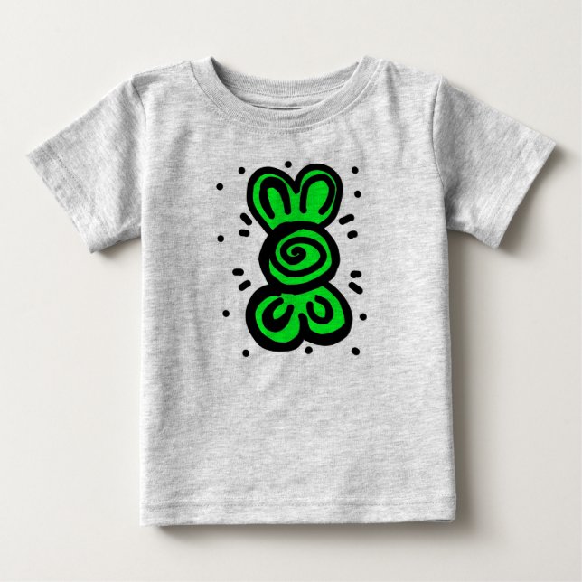 ljust grönt kurvritning tee (Framsida)